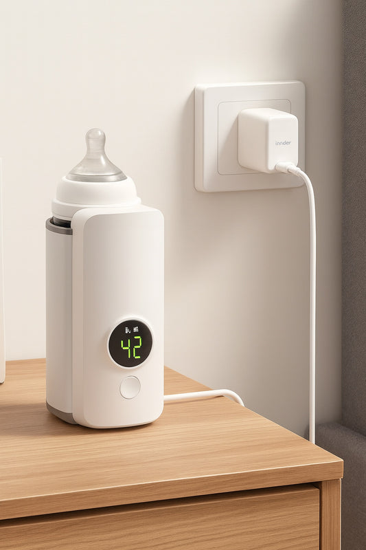 Portable Baby Bottle with Rechargeable Warmer