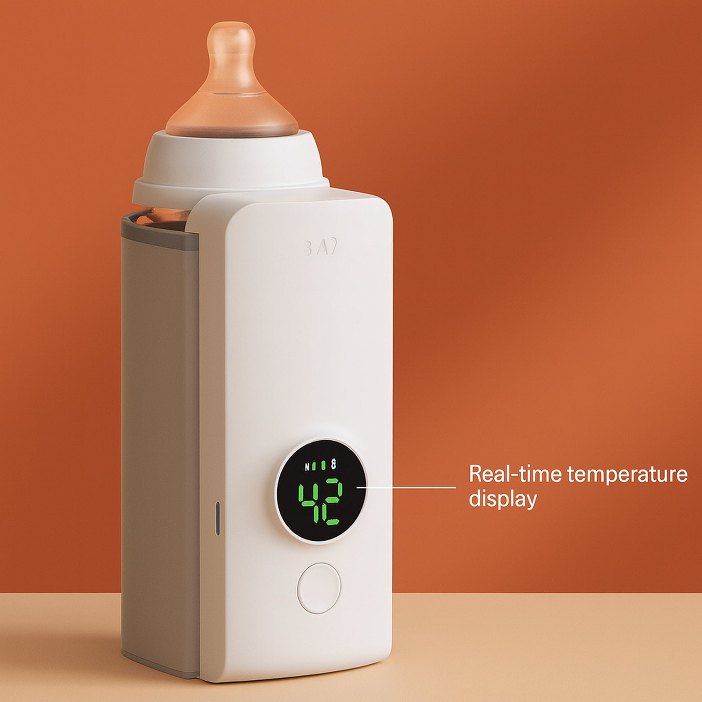Portable Baby Bottle with Rechargeable Warmer